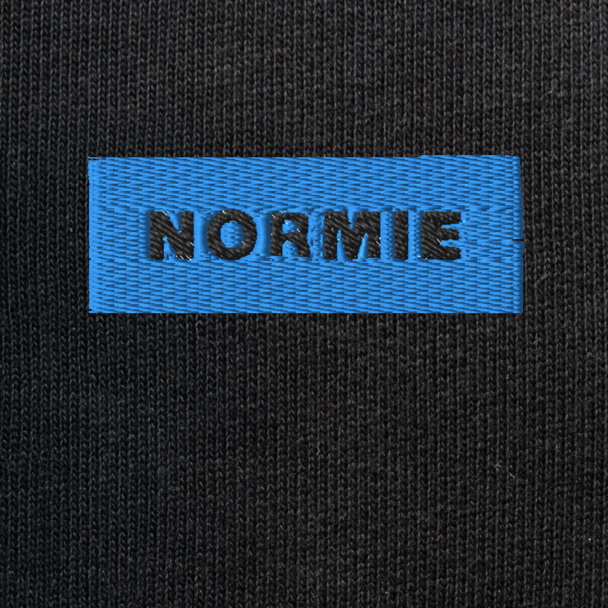 Unisex Eco Sweatshirt - BLACK - NORMIE (blue)
