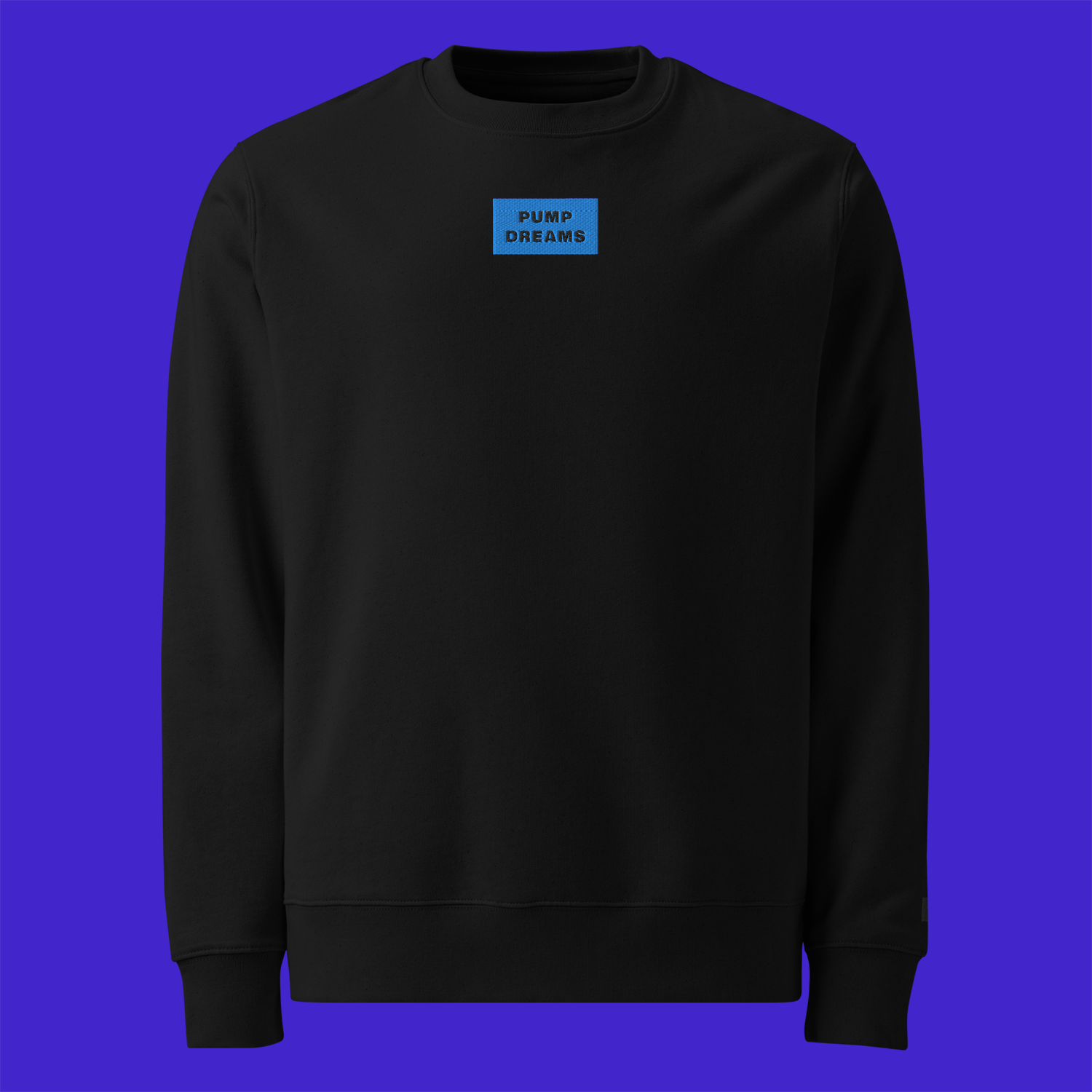 Unisex Eco Sweatshirt - BLACK - PUMP DREAMS (blue)