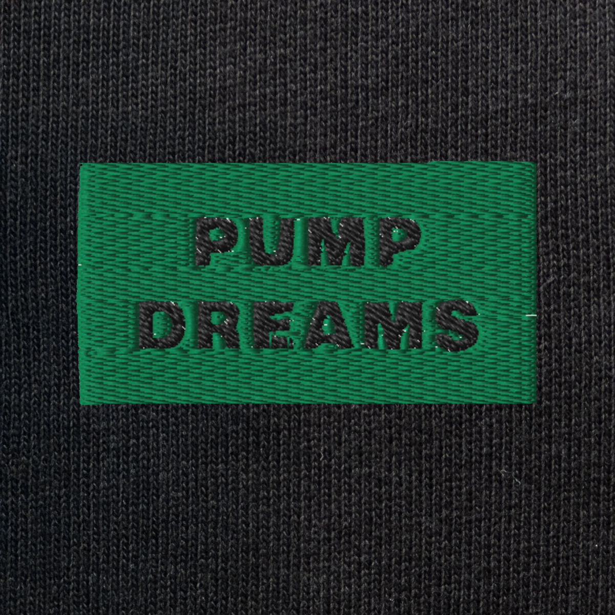 Unisex Eco Sweatshirt - BLACK - PUMP DREAMS (green)