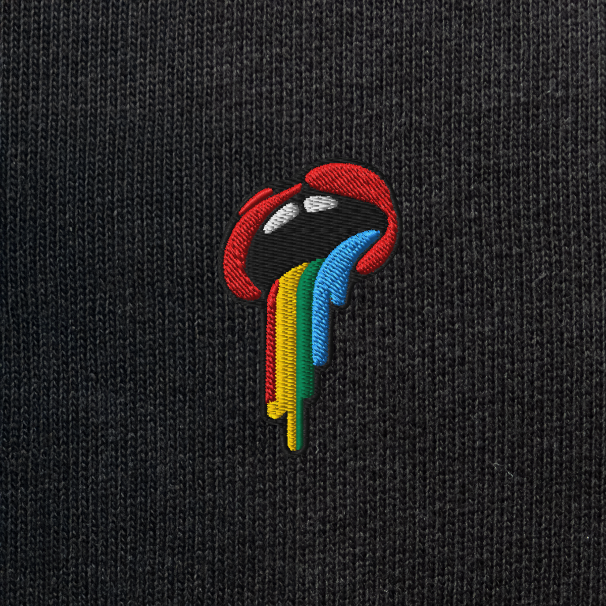 Unisex Eco Sweatshirt - BLACK - Rainbow
