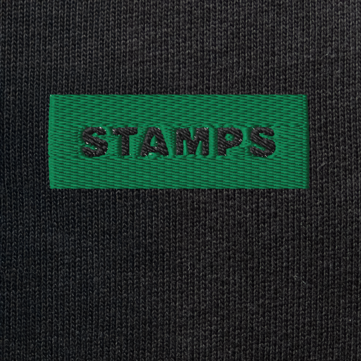 Unisex Eco Sweatshirt - BLACK - STAMPS (green)