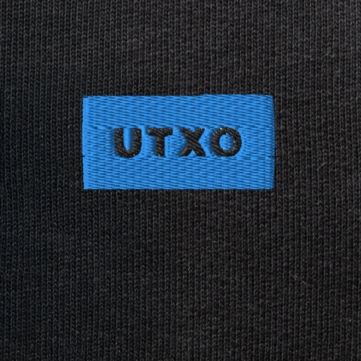 Unisex Eco Sweatshirt - BLACK - UTXO (blue)