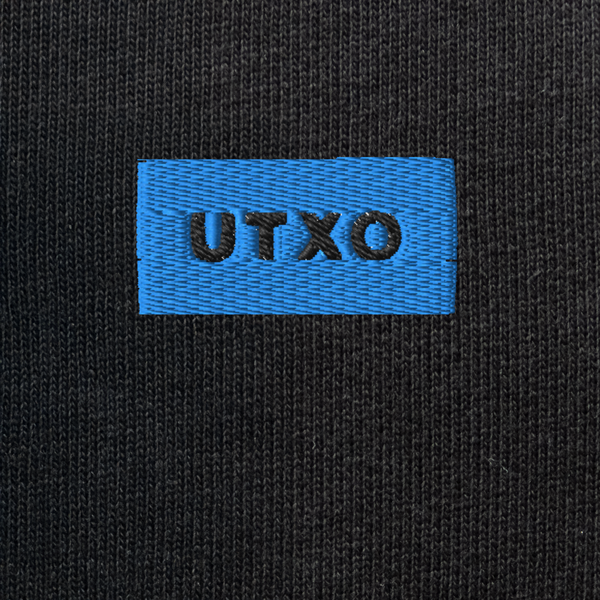 Unisex Eco Sweatshirt - BLACK - UTXO (blue)