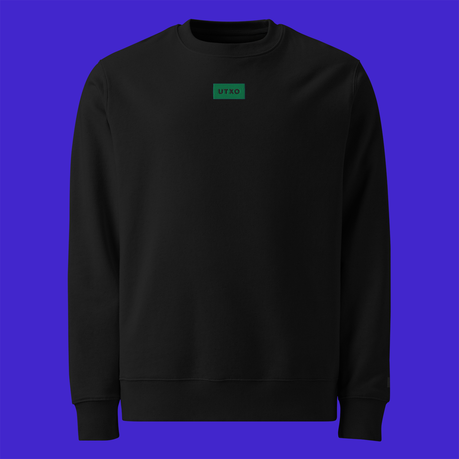 Unisex Eco Sweatshirt - BLACK - UTXO (green)
