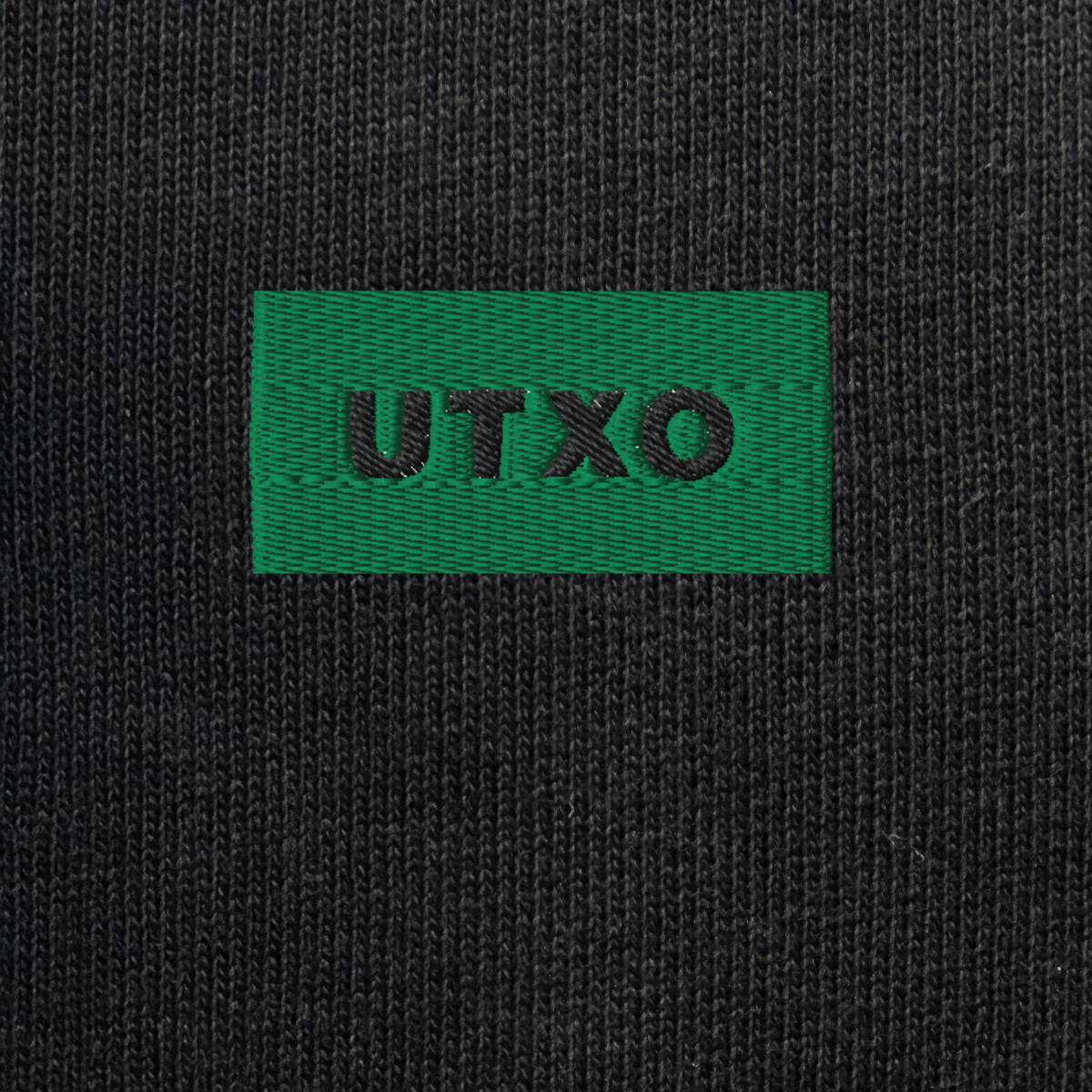 Unisex Eco Sweatshirt - BLACK - UTXO (green)