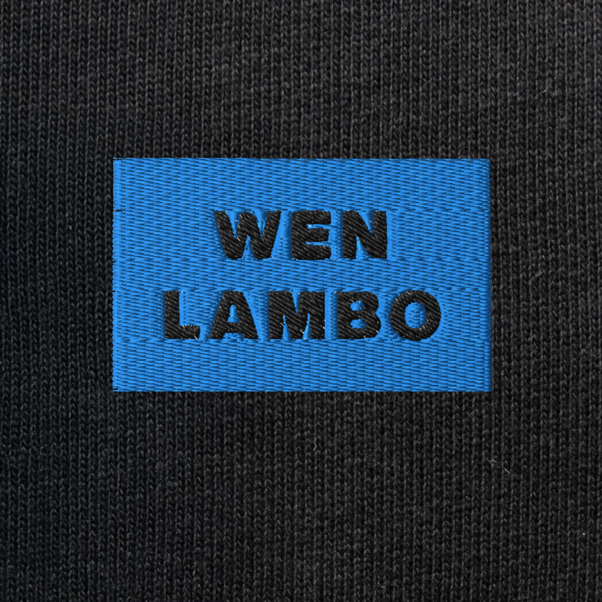 Unisex Eco Sweatshirt - BLACK - WEN LAMBO (blue)