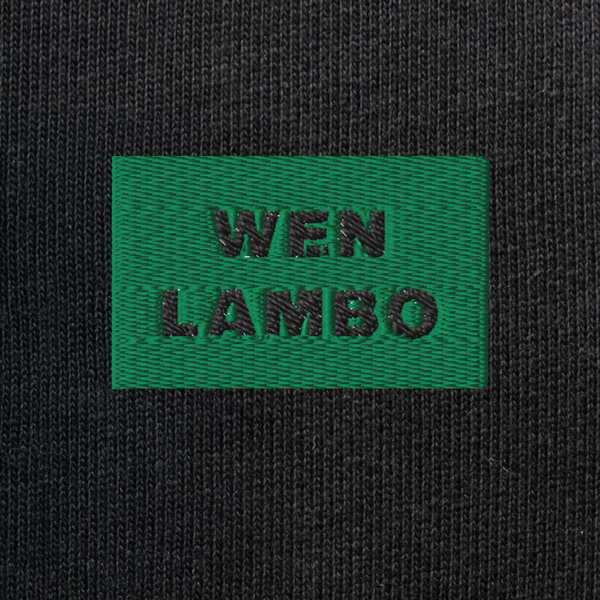 Unisex Eco Sweatshirt - BLACK - WEN LAMBO (green)