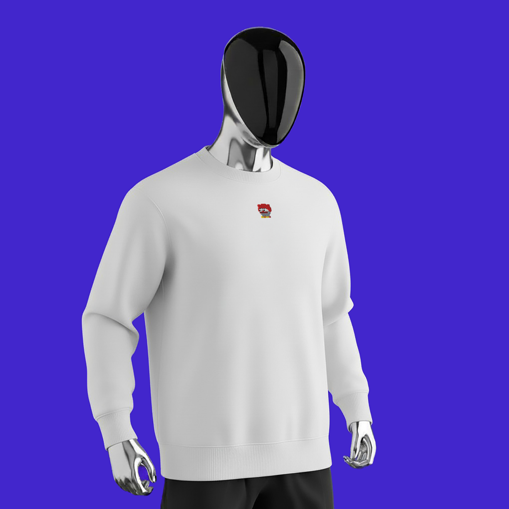 Unisex Eco Sweatshirt - WHITE - Clownpepe