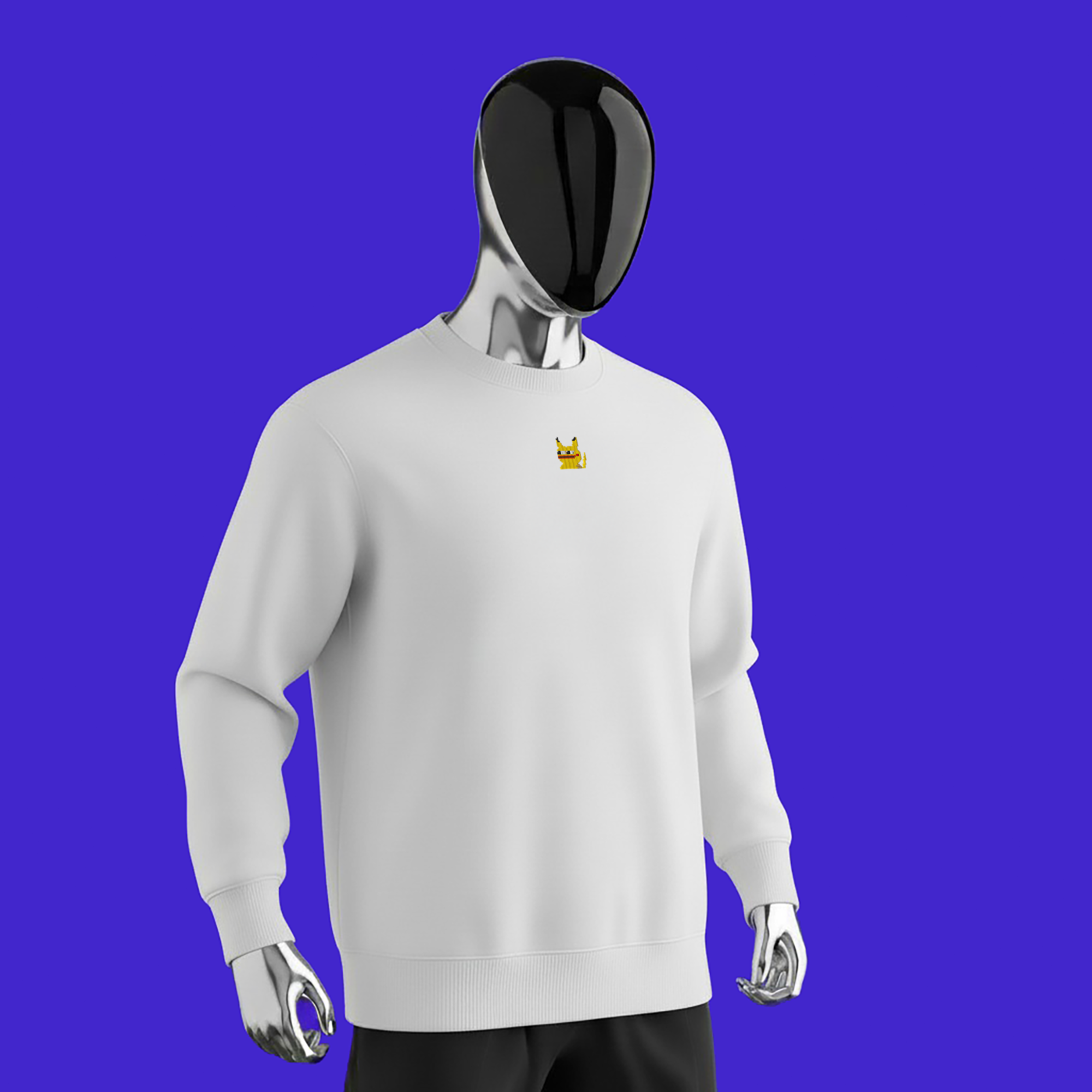 Unisex Eco Sweatshirt - WHITE - Pepekachu