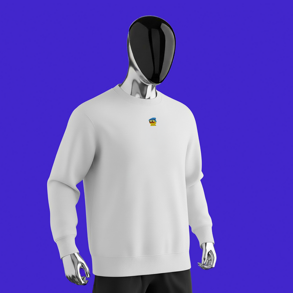 Unisex Eco Sweatshirt - WHITE - Pepewizard