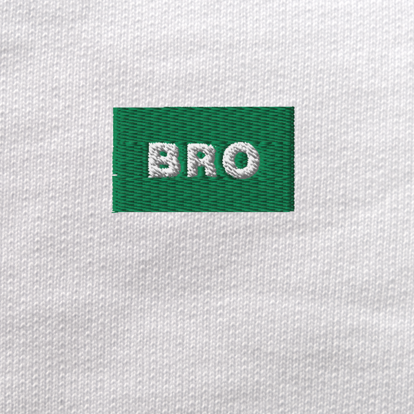 Unisex Eco Sweatshirt - WHITE - BRO (green)