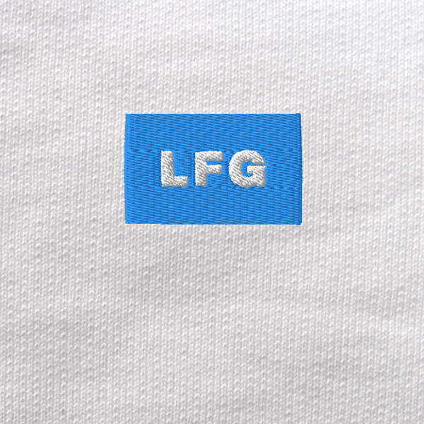 Unisex Eco Sweatshirt - WHITE - LFG (blue)