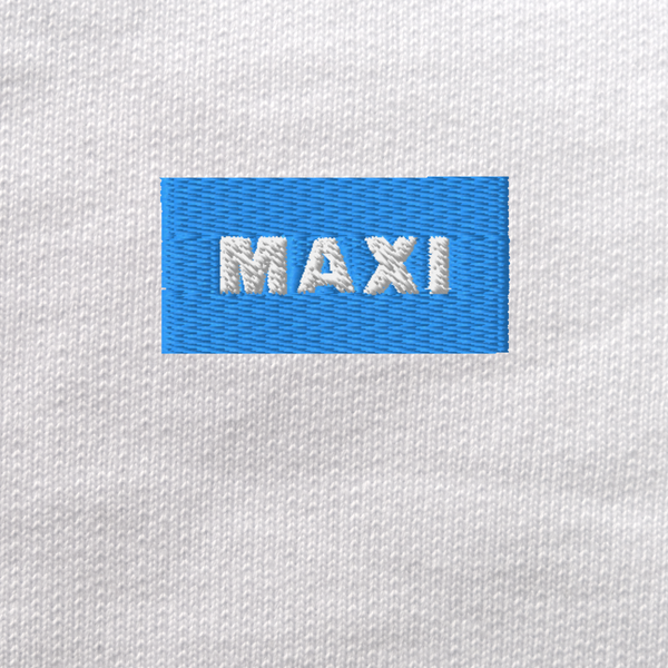 Unisex Eco Sweatshirt - WHITE - MAXI (blue)