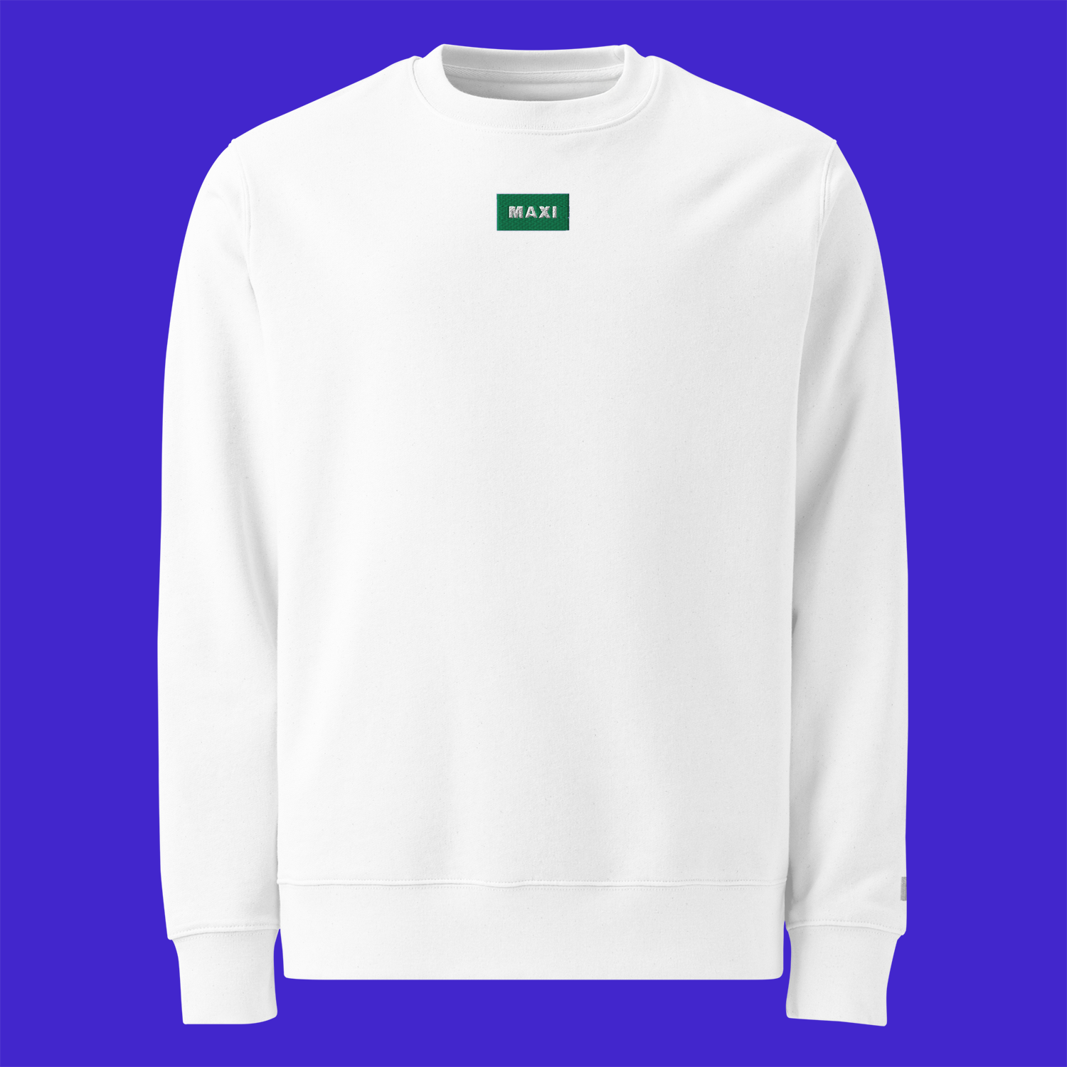 Unisex Eco Sweatshirt - WHITE - MAXI (green)