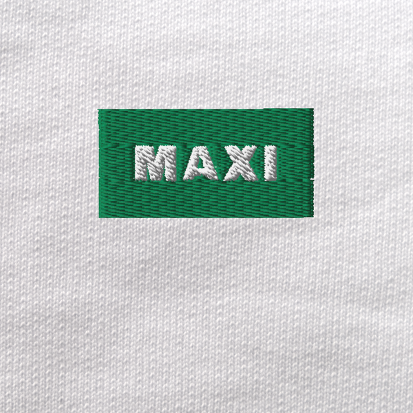 Unisex Eco Sweatshirt - WHITE - MAXI (green)