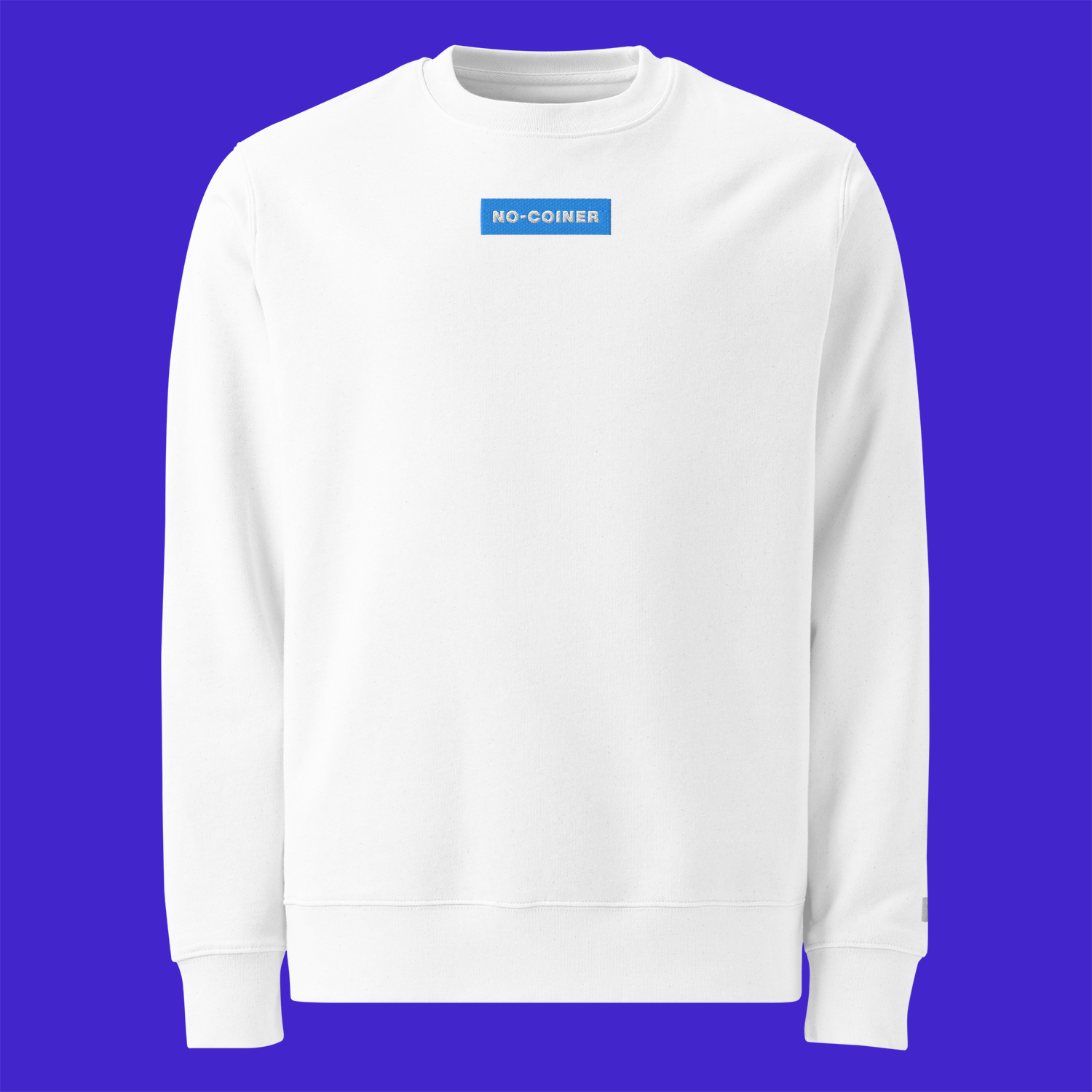 Unisex Eco Sweatshirt - WHITE - NO-COINER (blue)