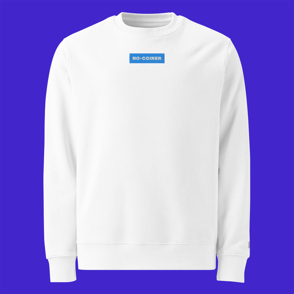 Unisex Eco Sweatshirt - WHITE - NO-COINER (blue)