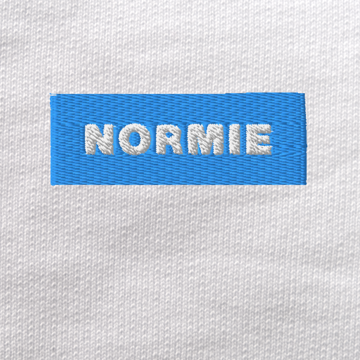 Unisex Eco Sweatshirt - WHITE - NORMIE (blue)