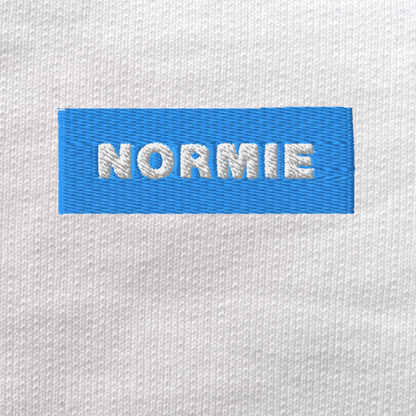 Unisex Eco Sweatshirt - WHITE - NORMIE (blue)