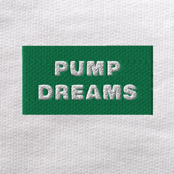 Unisex Eco Sweatshirt - WHITE - PUMP DREAMS (green)