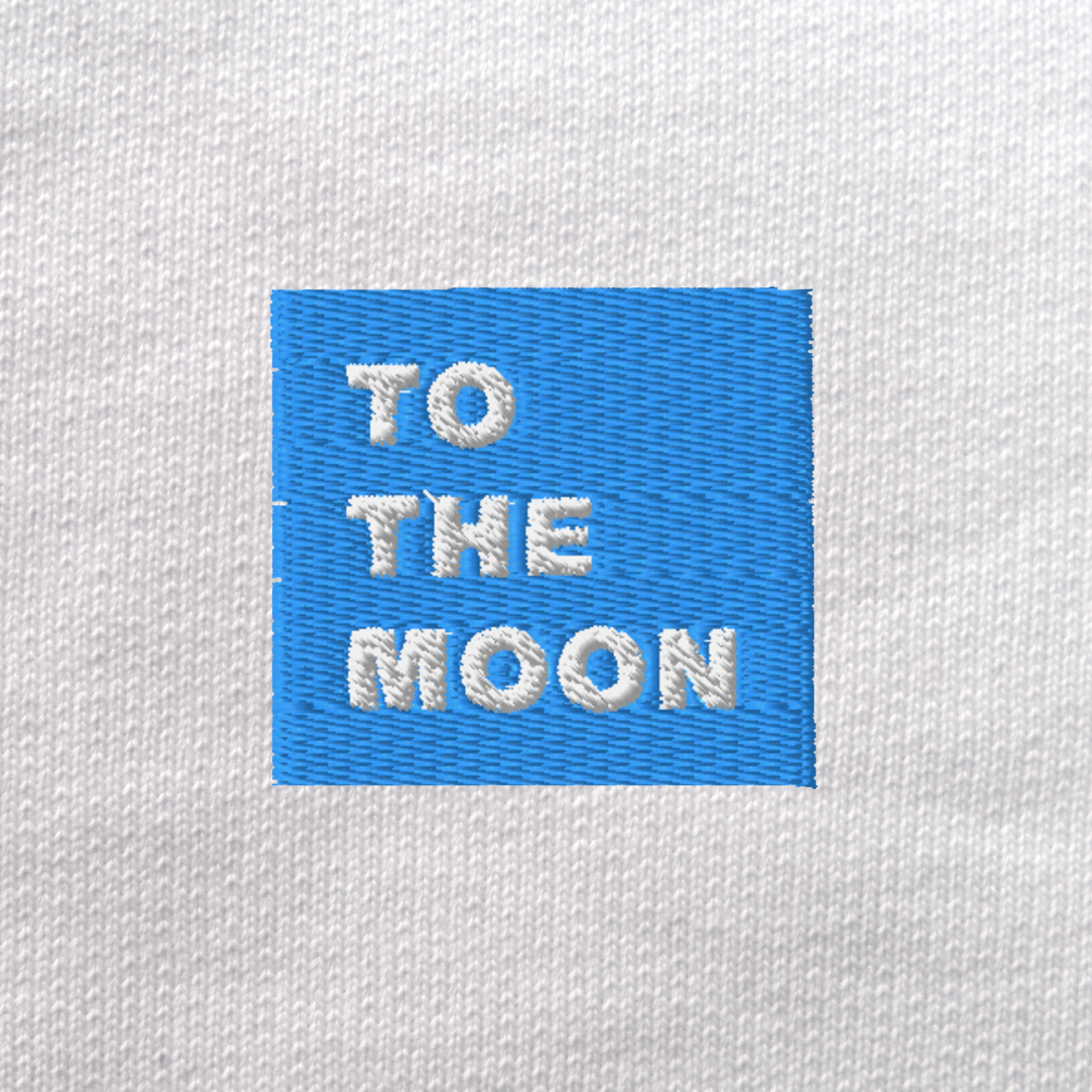 Unisex Eco Sweatshirt - WHITE - TO THE MOON (blue)