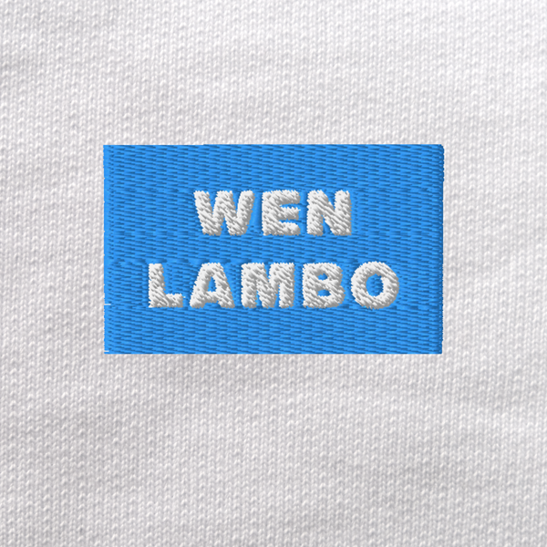 Unisex Eco Sweatshirt - WHITE - WEN LAMBO (blue)