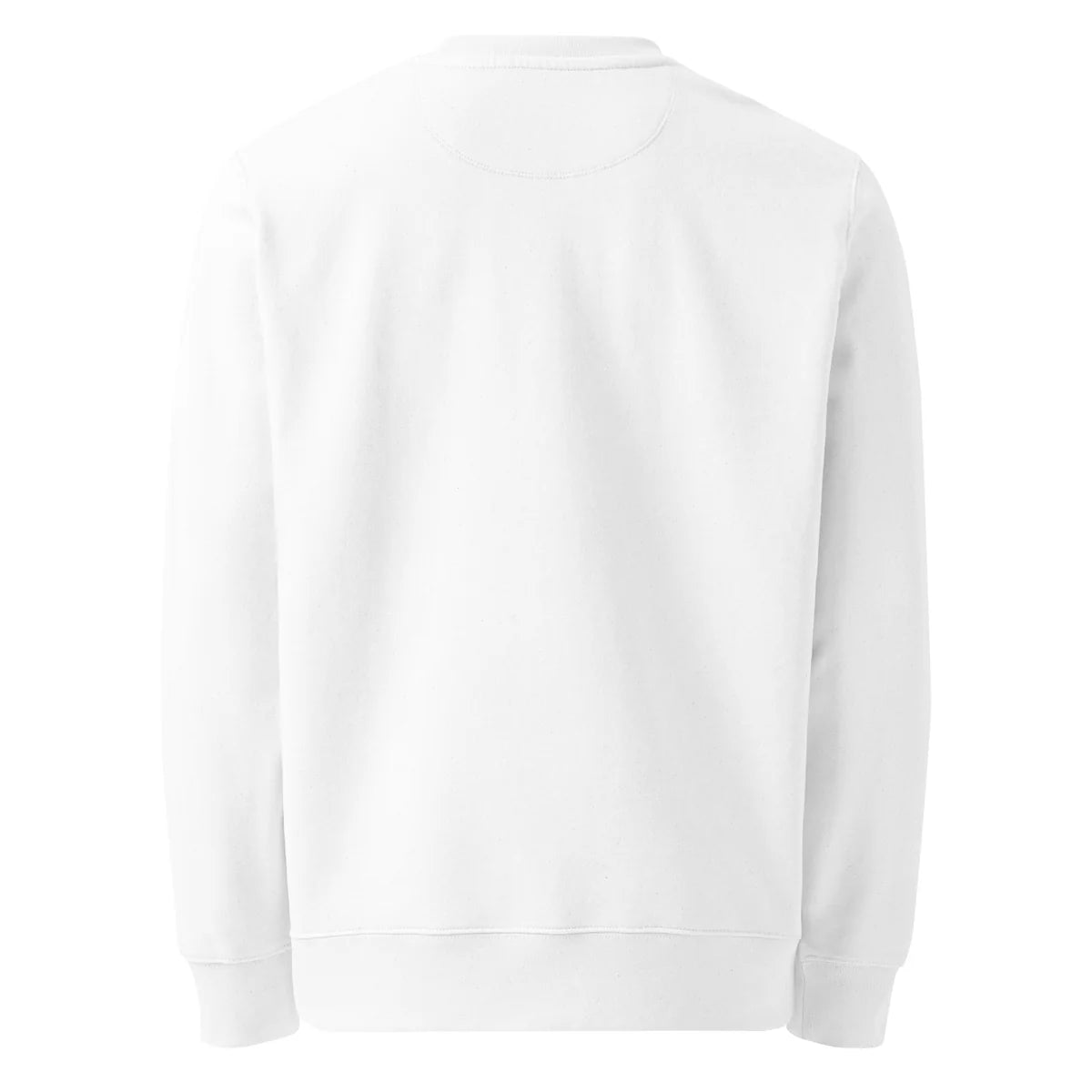 Unisex Eco Sweatshirt - WHITE - TOUCH GRASS (green)