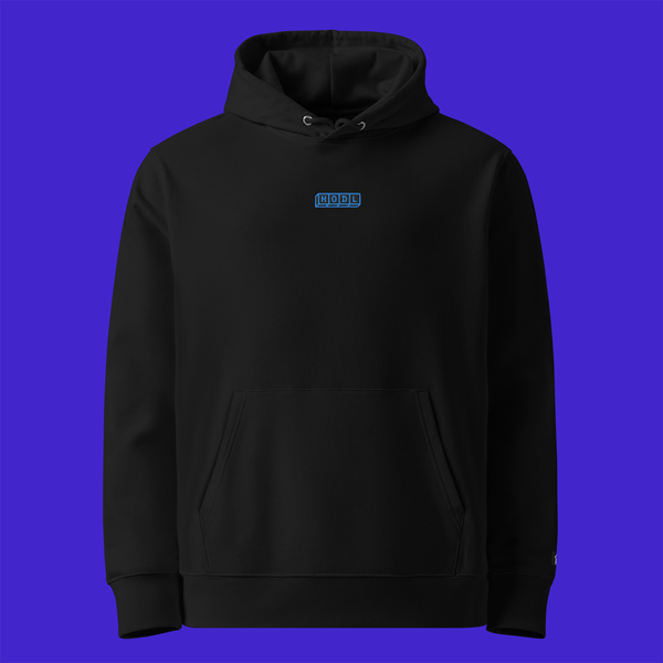 Unisex Essential Eco Hoodie - BLACK - HODL
