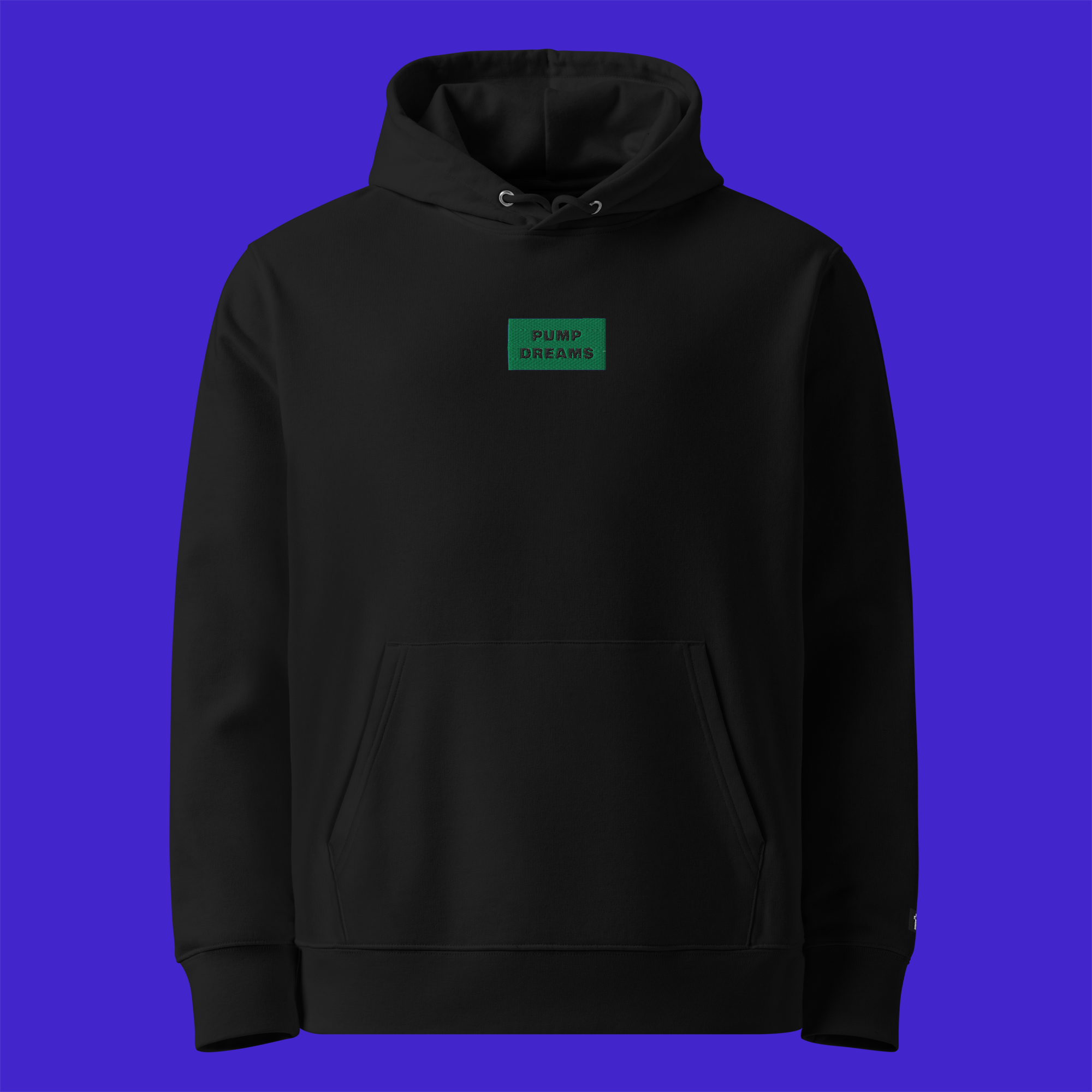 Unisex Essential Eco Hoodie - BLACK - PUMP DREAMS (green)