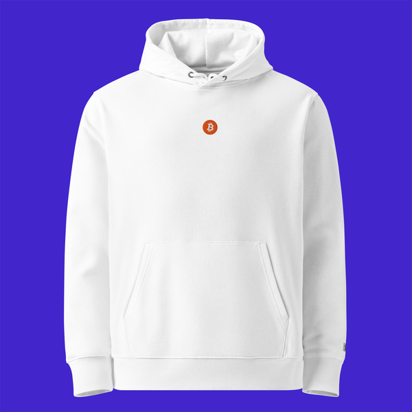 Unisex Essential Eco Hoodie - WHITE - BTC