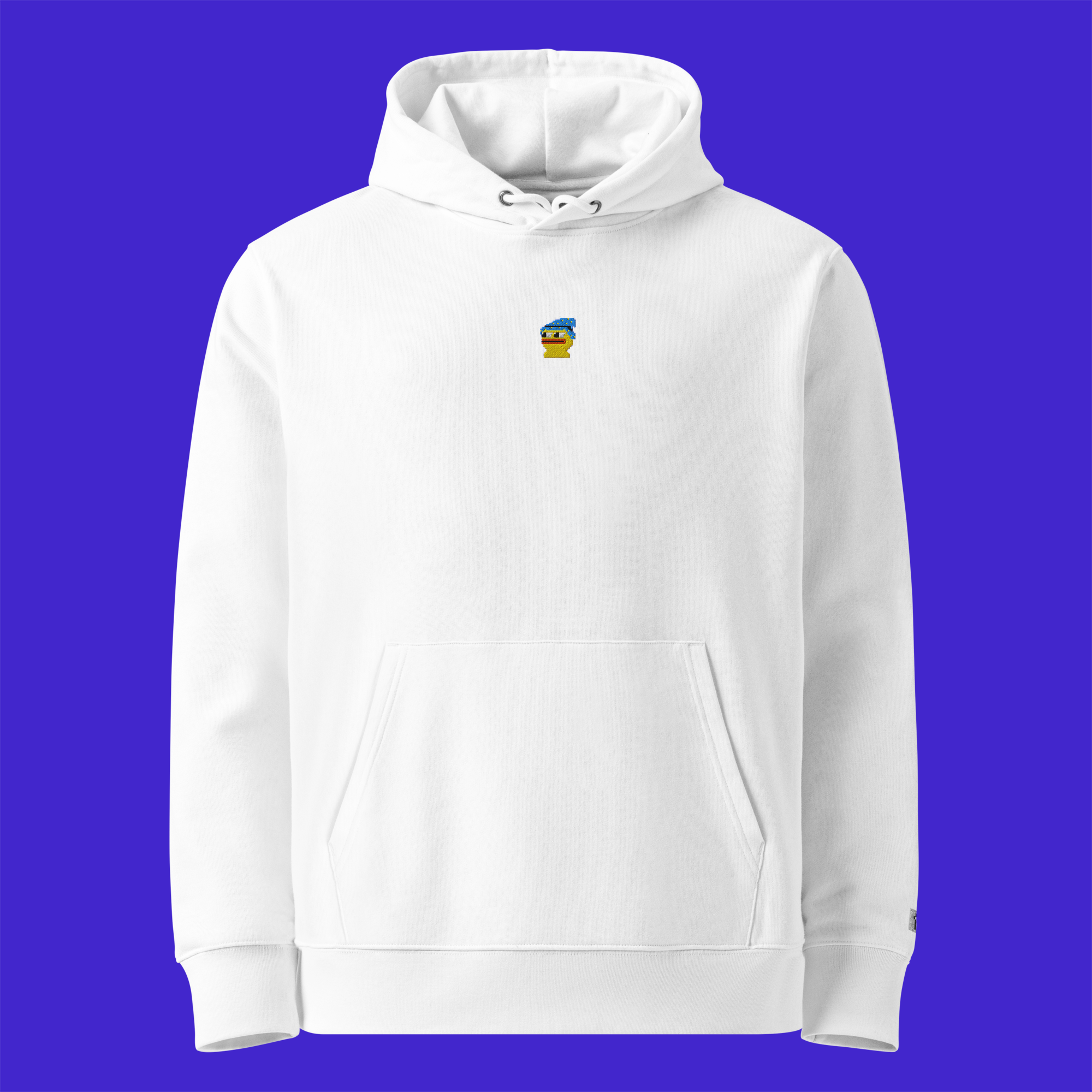 Unisex Essential Eco Hoodie - WHITE - Pepewizard