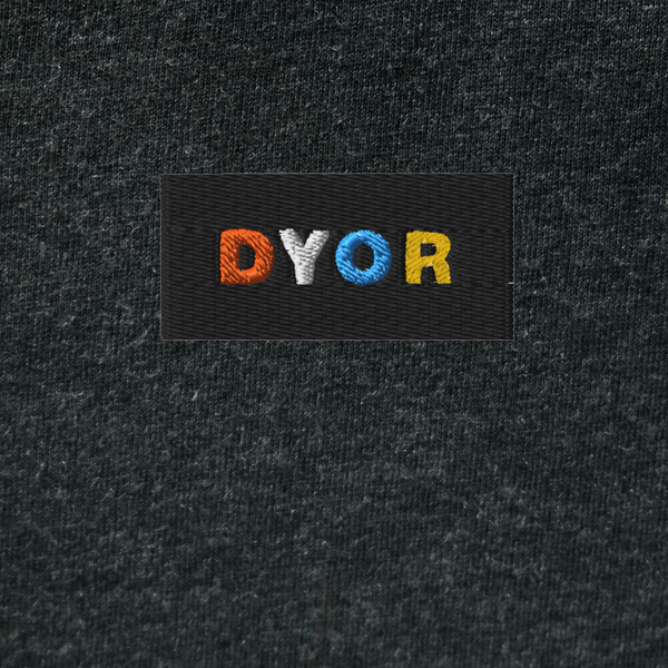 Unisex Hooded Long Sleeve Tee - BLACK - DYOR