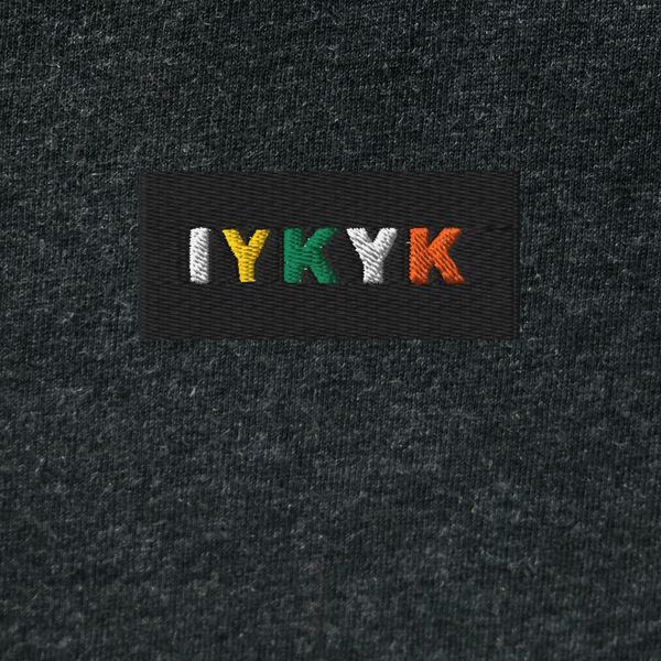 Unisex Hooded Long Sleeve Tee - BLACK - IYKYK