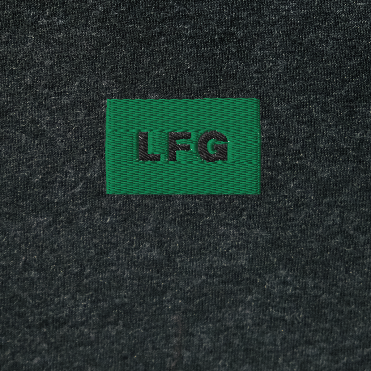 Unisex Hooded Long Sleeve Tee - BLACK - LFG (green)