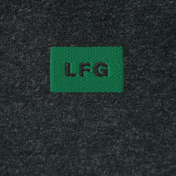 Unisex Hooded Long Sleeve Tee - BLACK - LFG (green)