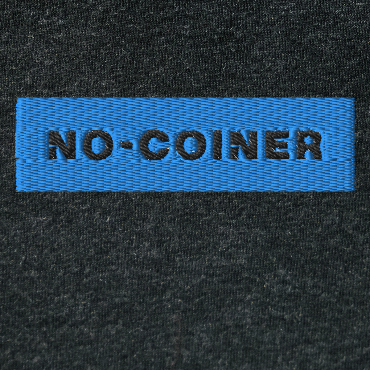 Unisex Hooded Long Sleeve Tee - BLACK - NO-COINER (blue)