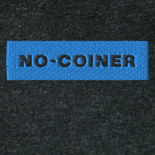 Unisex Hooded Long Sleeve Tee - BLACK - NO-COINER (blue)