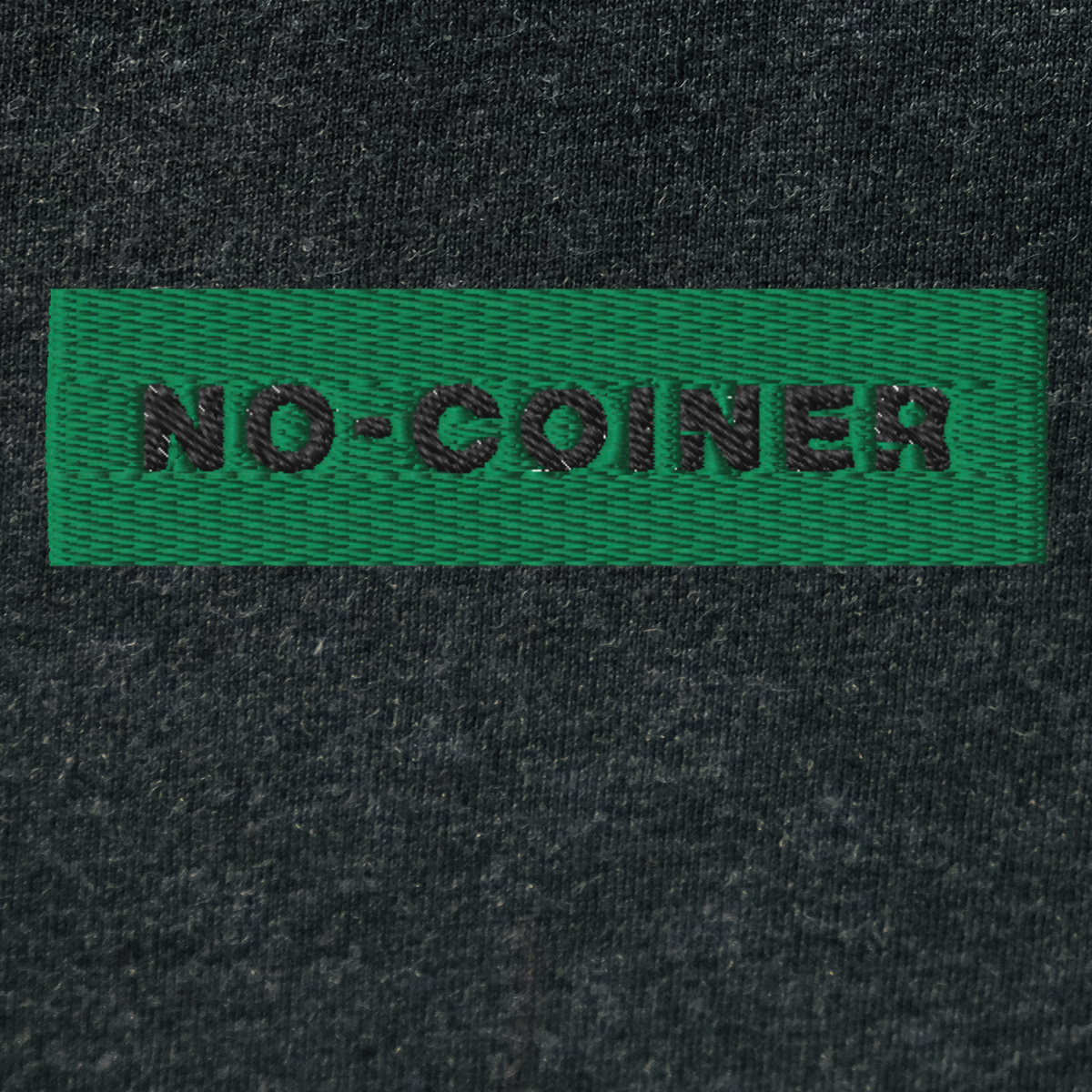 Unisex Hooded Long Sleeve Tee - BLACK - NO-COINER (green)