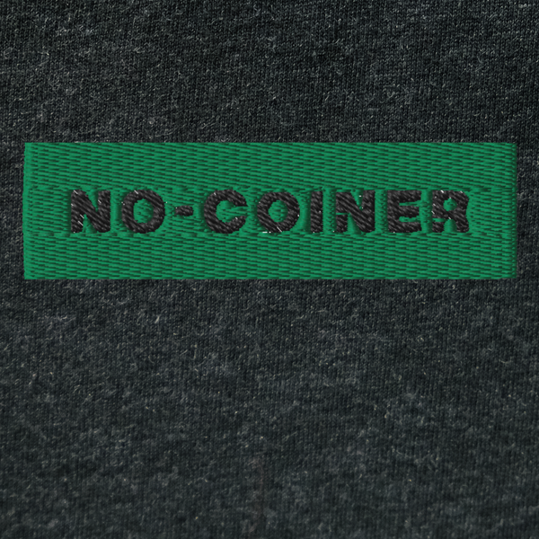 Unisex Hooded Long Sleeve Tee - BLACK - NO-COINER (green)