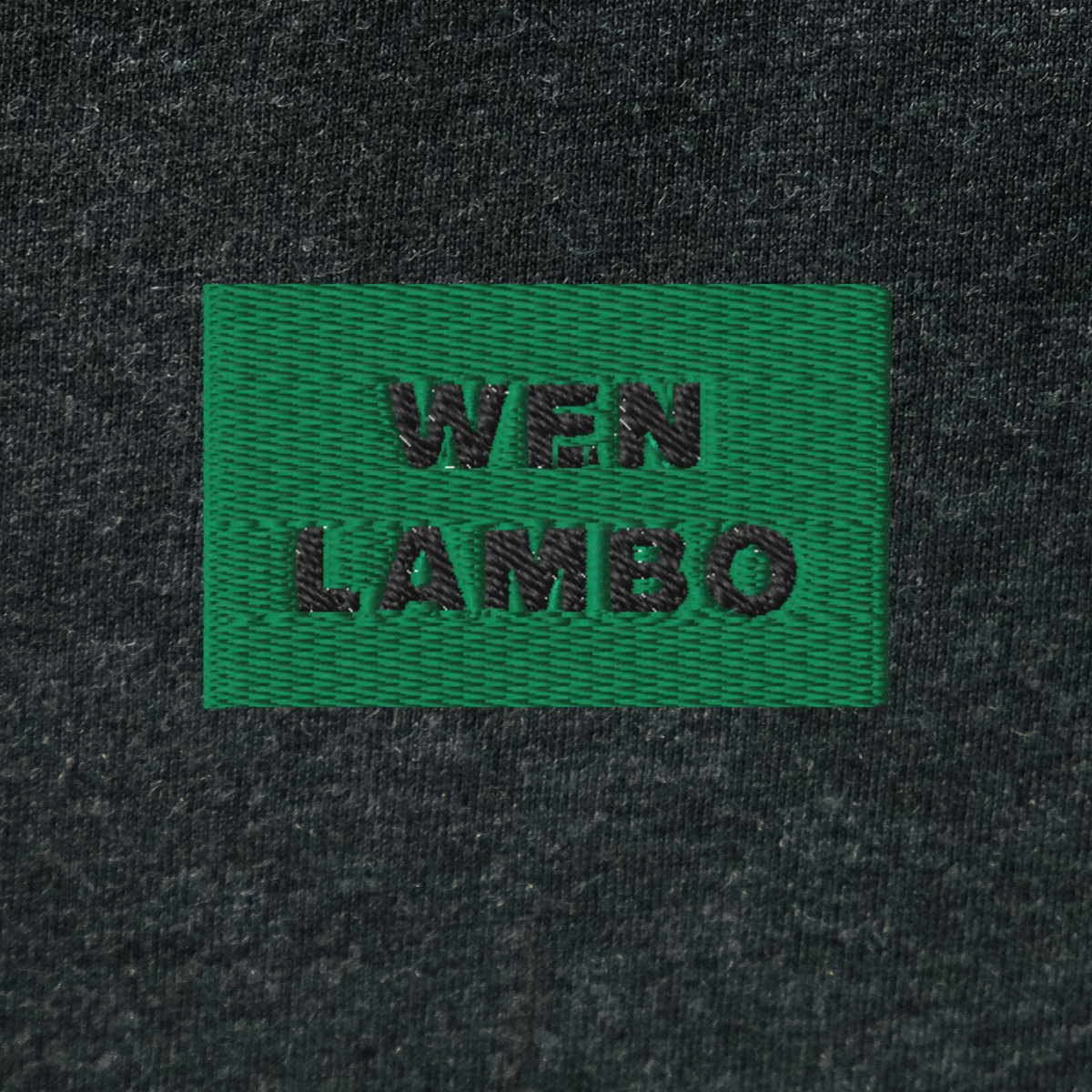 Unisex Hooded Long Sleeve Tee - BLACK - WEN LAMBO (green)
