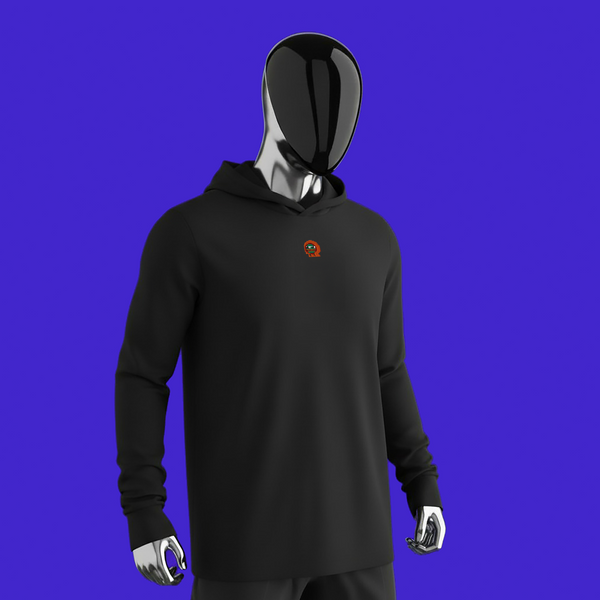 Unisex Hooded Long Sleeve Tee - BLACK - Kylepepe