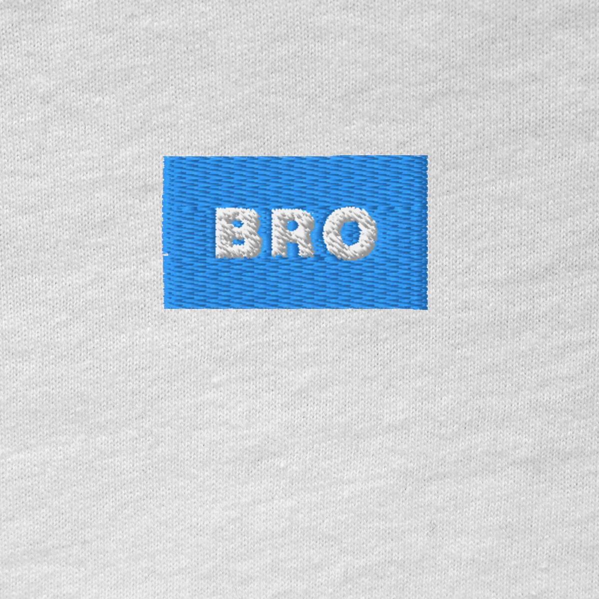 Unisex Hooded Long Sleeve Tee - WHITE - BRO (blue)