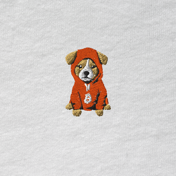 Unisex Hooded Long Sleeve Tee - WHITE - $DOG