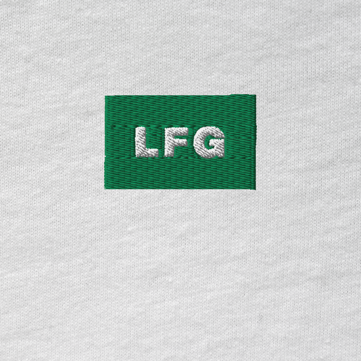 Unisex Hooded Long Sleeve Tee - WHITE - LFG (green)