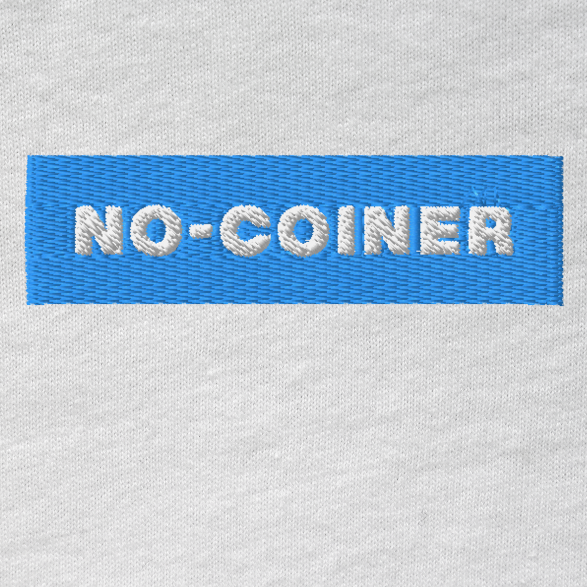 Unisex Hooded Long Sleeve Tee - WHITE - NO-COINER (blue)