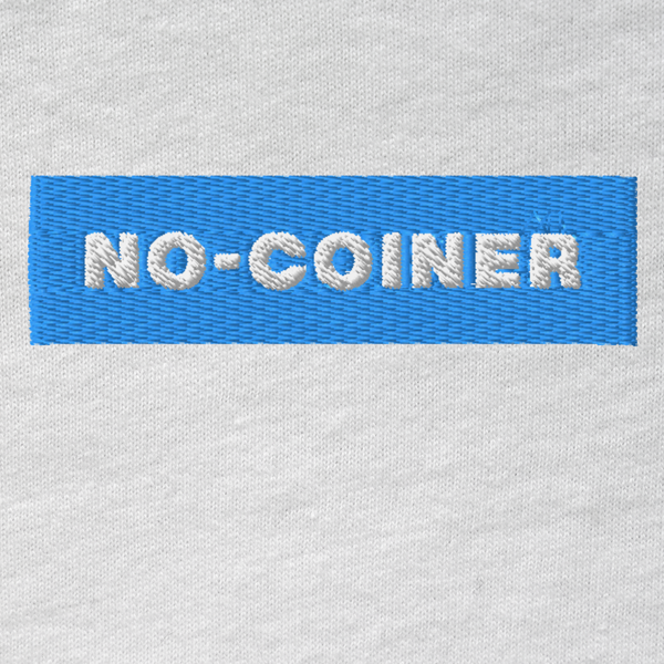 Unisex Hooded Long Sleeve Tee - WHITE - NO-COINER (blue)