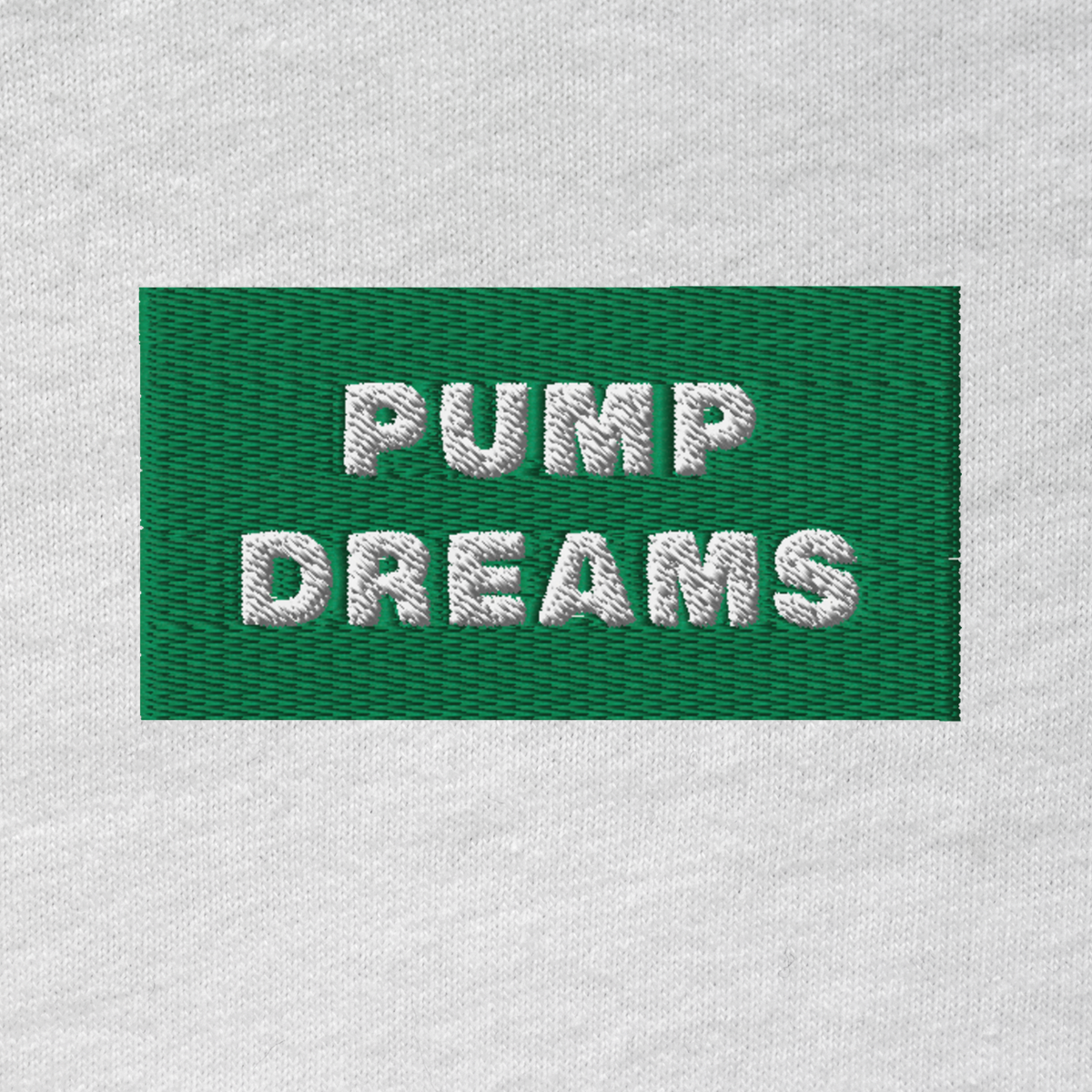 Unisex Hooded Long Sleeve Tee - WHITE - PUMP DREAMS (green)