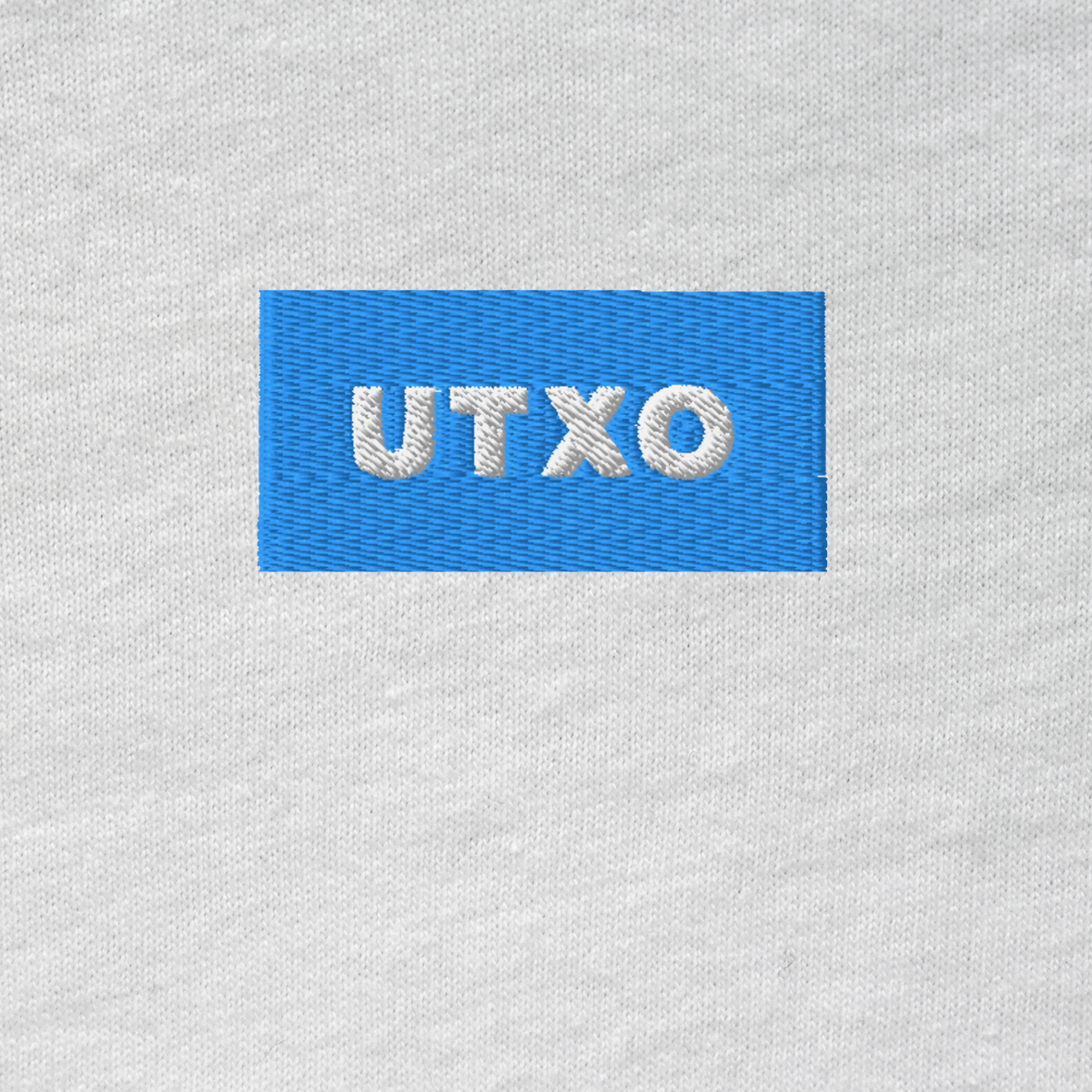 Unisex Hooded Long Sleeve Tee - WHITE - UTXO (blue)