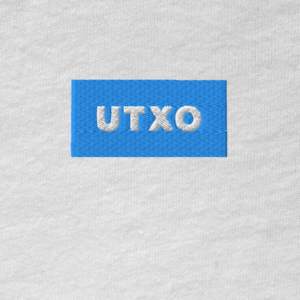 Unisex Hooded Long Sleeve Tee - WHITE - UTXO (blue)