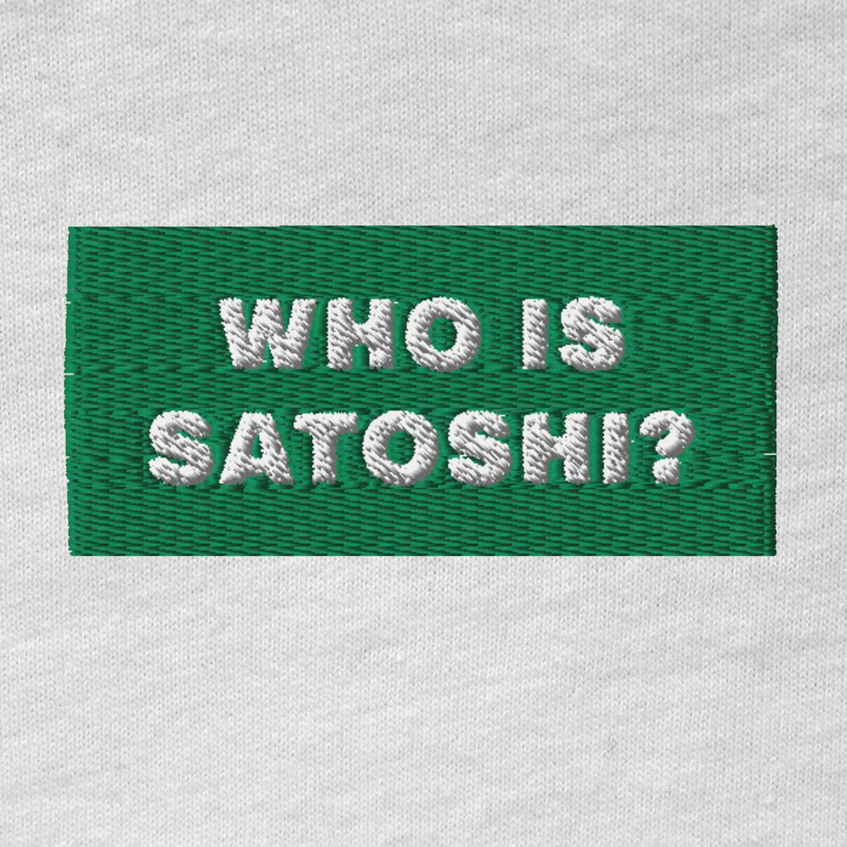 Unisex Hooded Long Sleeve Tee - WHITE - WHO IS SATOSHI (green)